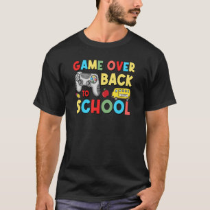 Tillbaka till skolan Game Over Lärare Student Kont T Shirt