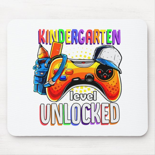 Tillbaka till skolan Gamepad Förskoleklass Nivå Up Musmatta (Framsidan)