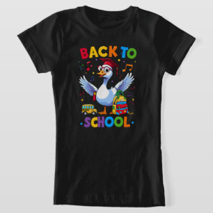 Tillbaka till skolan Gås – Färgglad Rolig T-Shirt 