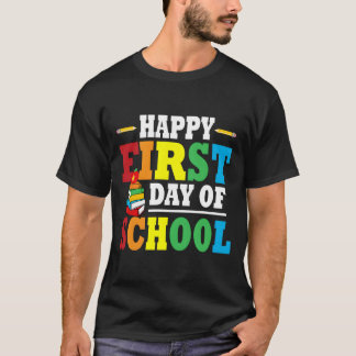 Tillbaka till skolan Glad första skoldagen Lärare  T Shirt