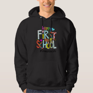 Tillbaka till skolan Glad första skoldagen Söt lan Hoodie