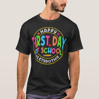 Tillbaka till skolan Glad första skoldagen T Shirt