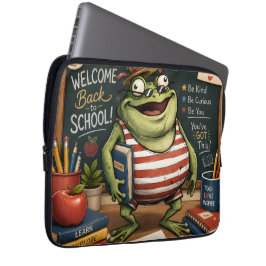 Tillbaka till skolan Groda PNG, Lärare Klassrumsde Laptop Fodral