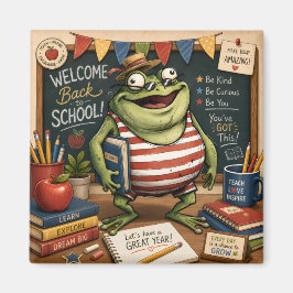 Tillbaka till skolan Groda PNG, Lärare Klassrumsde Magnet