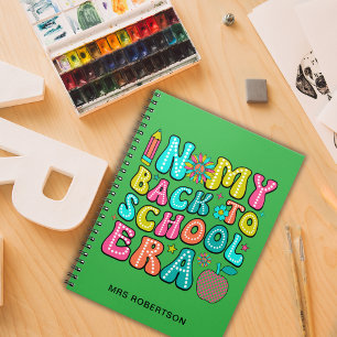 Tillbaka till skolan grön spiral anteckningsbok fö