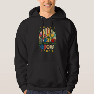 Tillbaka till skolan Groovy Growth Mindset Positiv Hoodie