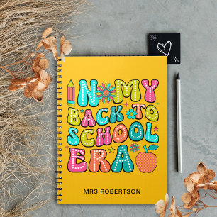 Tillbaka till skolan gul spiral anteckningsbok för