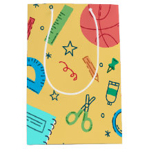 Tillbaka till skolan gula förnödenheter