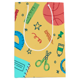 Tillbaka till skolan gula förnödenheter