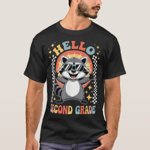Tillbaka till skolan Hej 2:a klass tvättbjörn andr T Shirt