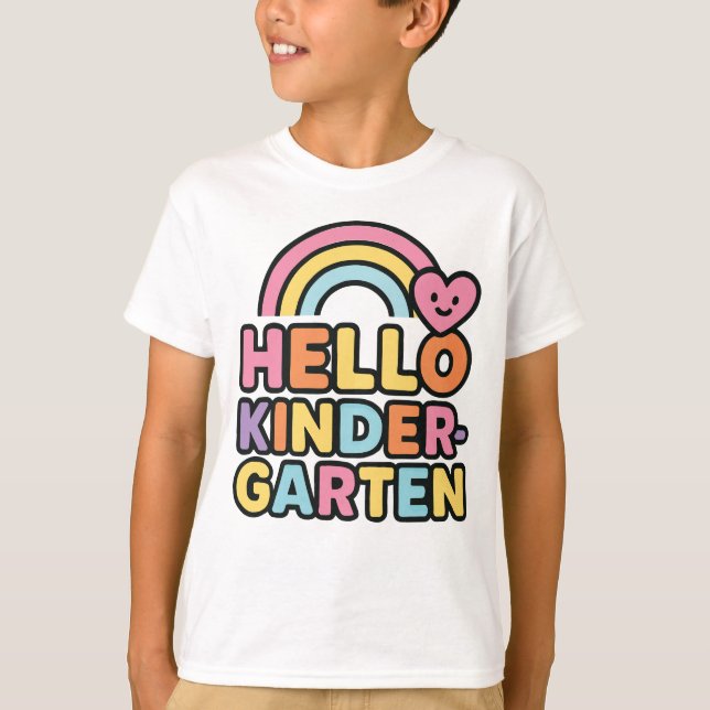 Tillbaka till skolan Hej förskolelärare barn T Shirt (Framsida)