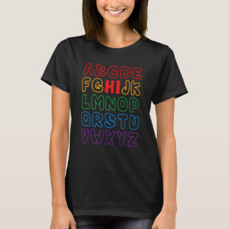 Tillbaka till skolan Hi alfabet förskola förskolel T Shirt