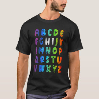 Tillbaka till skolan Hi alfabet Pre-K Kindergarten T Shirt
