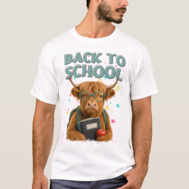 Tillbaka till skolan Highland Ko Student T-Shirt