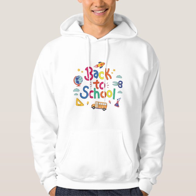 Tillbaka till skolan hoodie (Framsida)