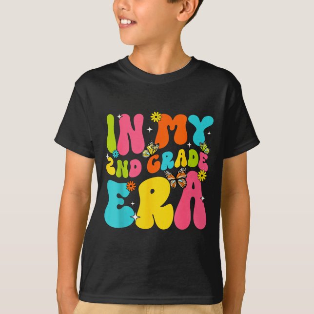 Tillbaka till skolan i 2:a andra klass era fjäril t shirt (Framsida)