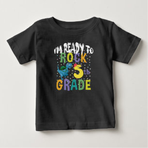 Tillbaka till skolan Jag är redo att rocka 5:e kla T Shirt