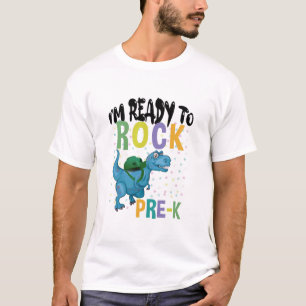 Tillbaka till skolan Jag är redo att rocka Pre-K D T Shirt
