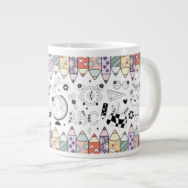 Tillbaka till skolan jumbo mugg (Framsida höger)