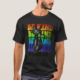 Tillbaka till skolan Katt Lärare Liv Vänlig Motiva T Shirt