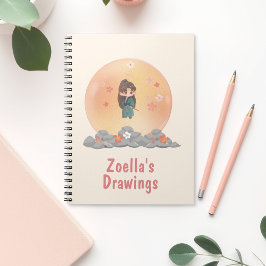 Tillbaka till skolan Kawaii Anime-stil Anteckningsbok