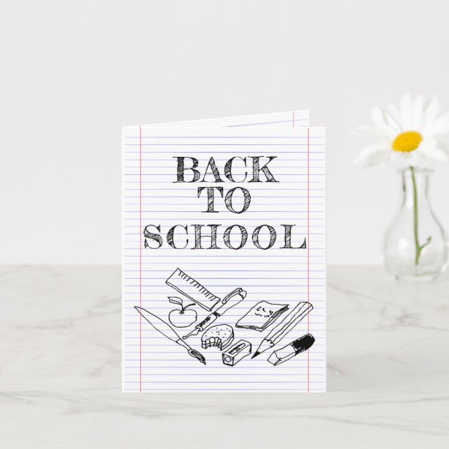 Tillbaka till skolan kort (Liten växt)