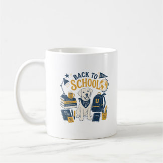 Tillbaka till skolan Labrador Vintage estetik Kaffemugg