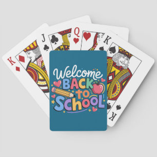 Tillbaka till skolan lärare första skoldagen rolig casinokort