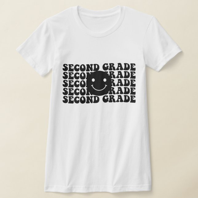 Tillbaka till skolan lärare i andra klass t shirt (Laydown)