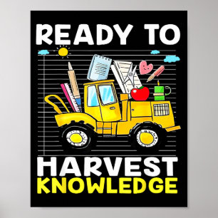 Tillbaka till skolan lärare jordbruk traktor bonde poster