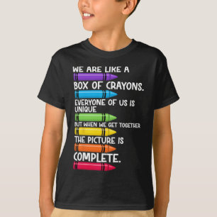 Tillbaka till skolan lärare vi är som en låda krit t shirt