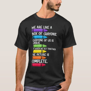 Tillbaka till skolan Lärare Vi är som en låda krit T Shirt