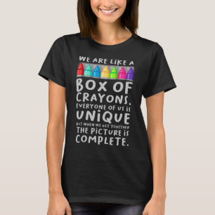 Tillbaka till skolan Lärare Vi är som en låda krit T Shirt