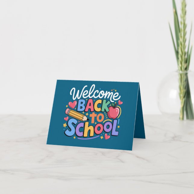 Tillbaka till skolan Lärarens första skoldag Rolig Meddelande (Framsida)
