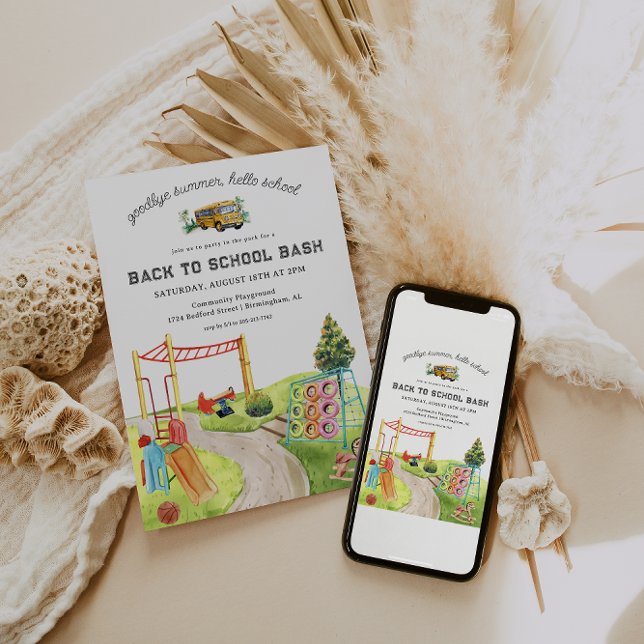 Tillbaka till skolan | Lekplatsfestival Inbjudningar (Skapare uppladdad)