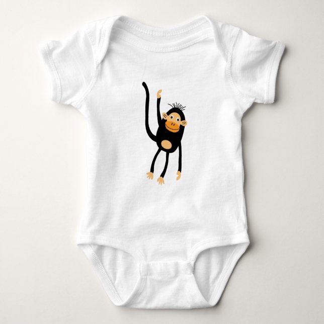 Tillbaka till skolan Lilla apa T Shirt (Framsida)