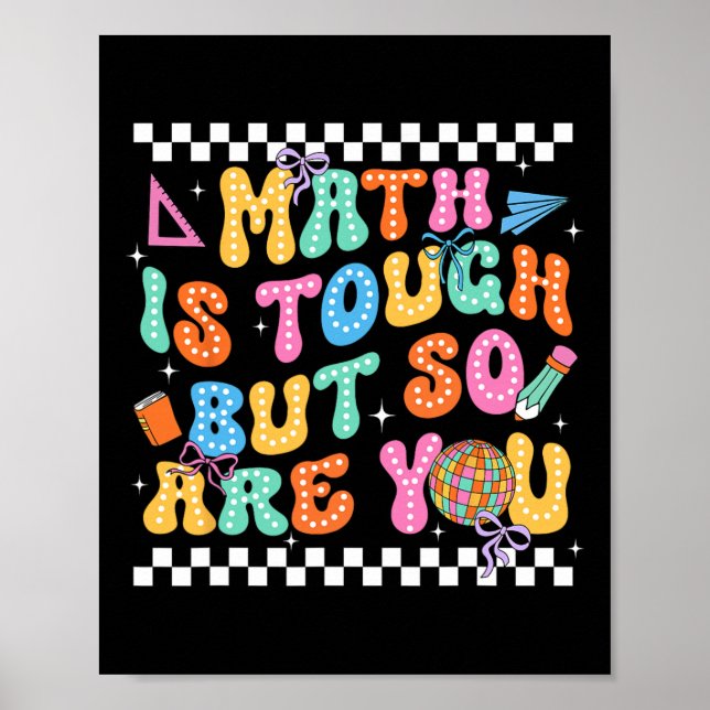Tillbaka till skolan Math Lärare Math är tufft men Poster (Framsidan)
