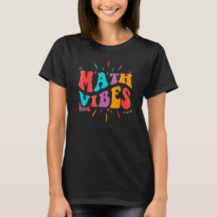 Tillbaka till skolan, Math Vibes, Retro Groovy Mat T Shirt