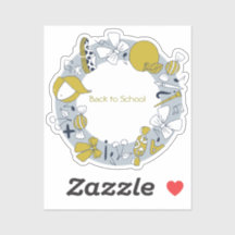 Tillbaka till skolan med söta små saker Klistermär