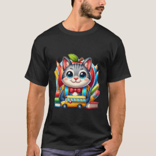 Tillbaka till skolan Norsk Skogkatt Pojkar Flickor T Shirt