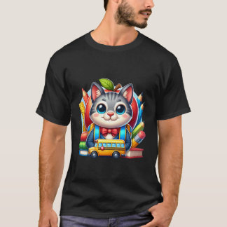 Tillbaka till skolan Norsk Skogkatt Pojkar Flickor T Shirt