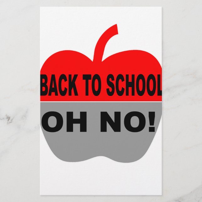 Tillbaka till skolan Oj då Brevpapper (Framsida)