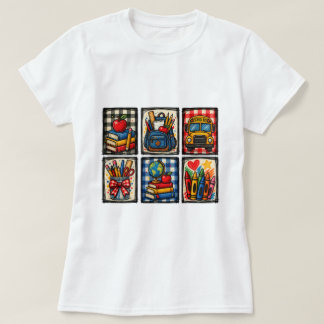 Tillbaka till skolan outfit söt lärare klassrum t shirt