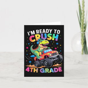 Tillbaka till skolan Pojkar Dinosaurie Jag är redo Kort