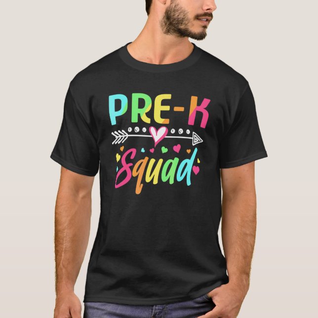 Tillbaka till skolan Pre K-trupp lärare Team Pre K T Shirt (Framsida)