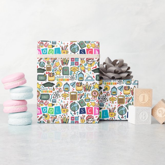 Tillbaka till skolan presentpapper (Baby Shower)