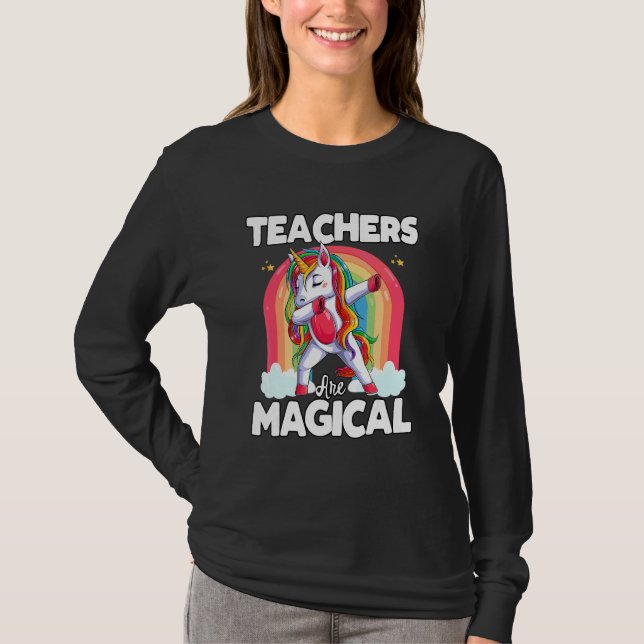 Tillbaka till skolan Primär lärare Squad Enhörning T Shirt (Framsida)