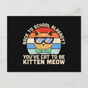Tillbaka till skolan redan Kattunge Mig Kattälskar Vykort