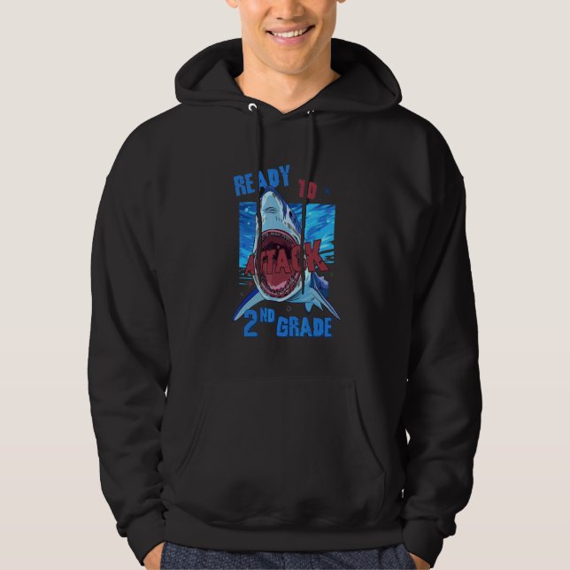 Tillbaka till skolan redo att attackera andra klas hoodie (Framsida)