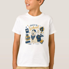 Tillbaka till skolan Retro Labrador T Shirt